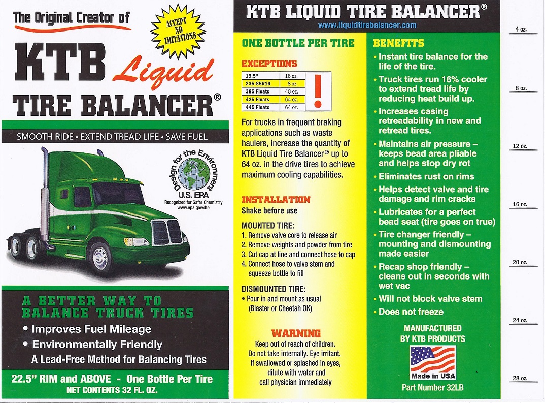 KTB Liquid Tire Balancer 32 oz. Tech Tire Repairs NC